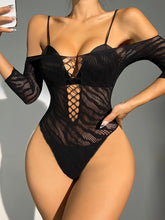 Cut Out Off Shoulder Teddy Bodysuit Without Liner